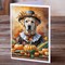Edge Collections - 5" x 7" - Multicolor - Labrador Retriever Thanksgiving Autumn Greeting Cards - 8 Pieces